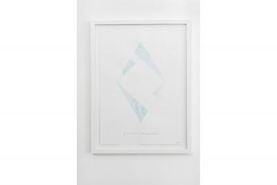Jonas von Ostrowski Diamond house with square inside, 2017, Paper, ink, 42 x 30 cm